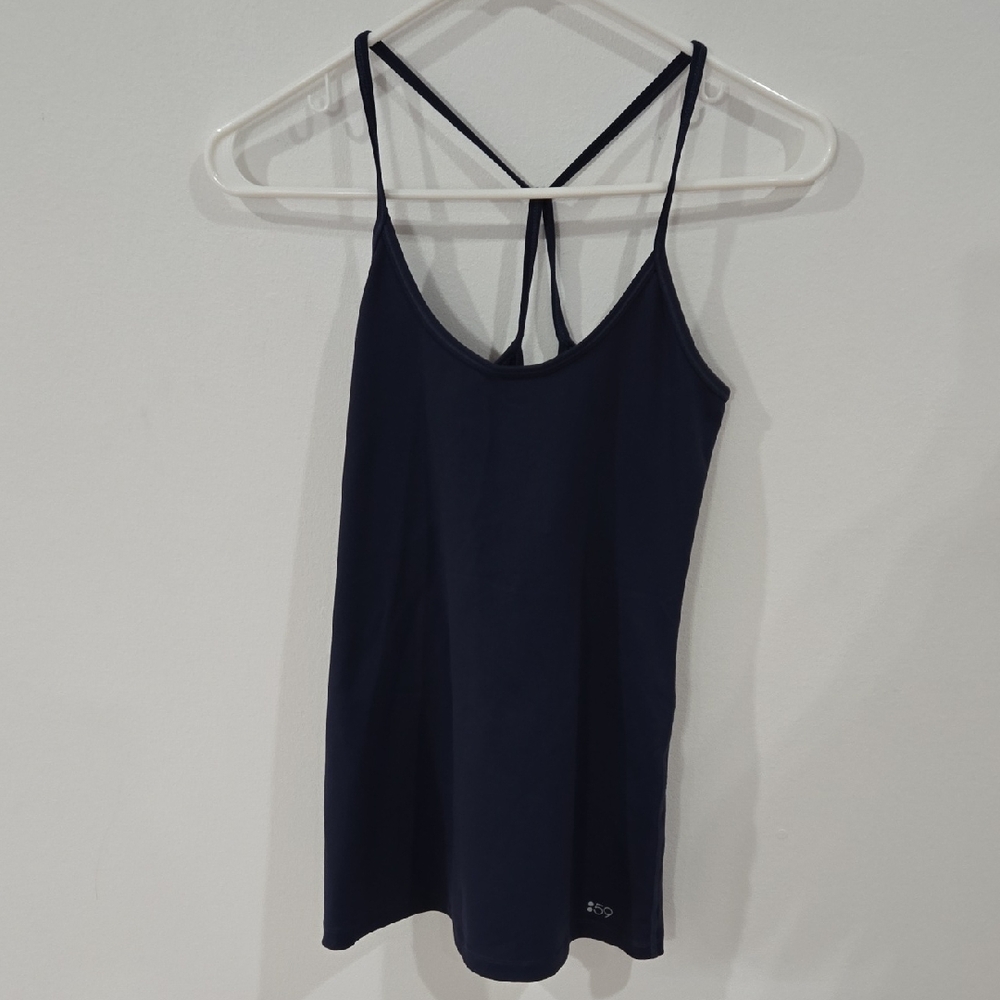 Splits59 Sz Small Dark Blue Women's Yoga Tank Top With Spaghetti Straps